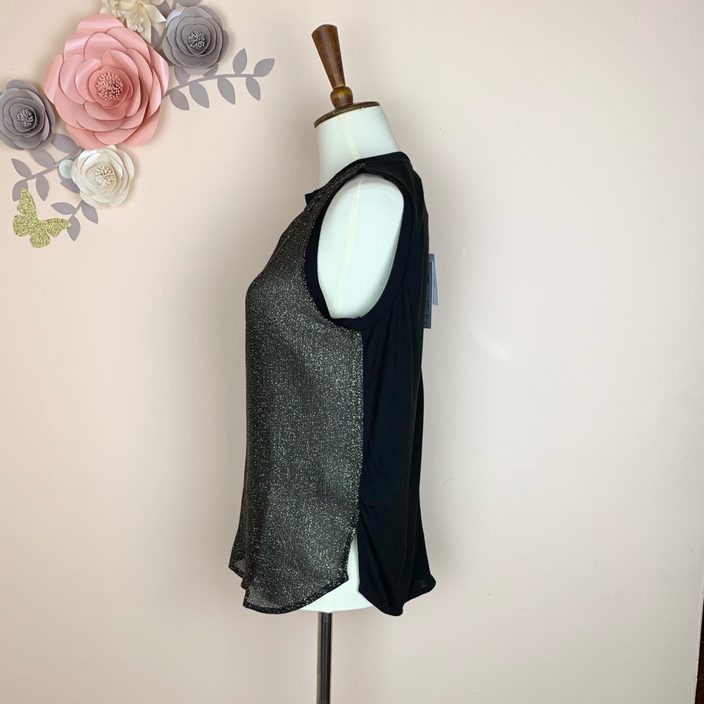 New! REISS Vita Silver Metallic High Neck Top - Picture 11 of 14